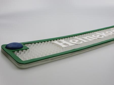 3d em relevo logotipo impresso led pvc bar mat 