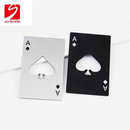 cartão de poker abridor de garrafas cartão de fabricação de metal de espadas uma ferramenta de bar 