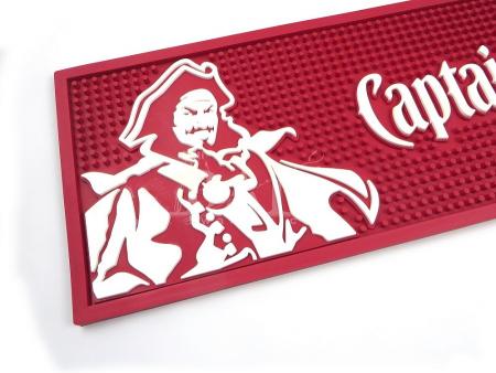 Capitão morgan impermeável pvc bar mat cerveja label bar corredor 