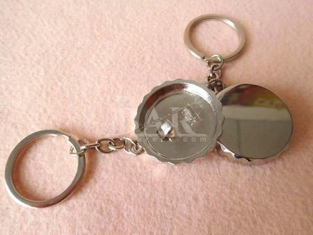 keychain de aço inoxidável personalizado do abridor de garrafa 