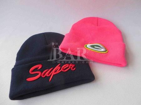 chapéus cor-de-rosa feitos sob encomenda do beanie das meninas com logotipo bordado para a promoção 