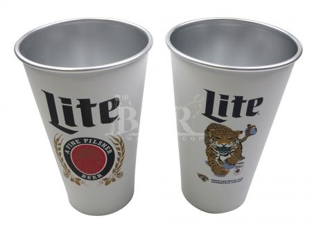 Miller lite retro branco estádio copo ao ar livre copo tumbler 