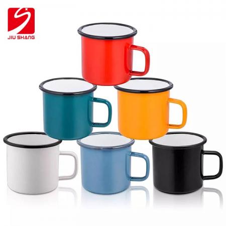 Ao ar livre de alta qualidade personalizado impresso sublimação colorida ou impressão de logotipo personalizado camping ename caneca 