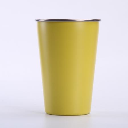 única camada de friso de aço inoxidável 304 chapeado caneca de cerveja mágica 