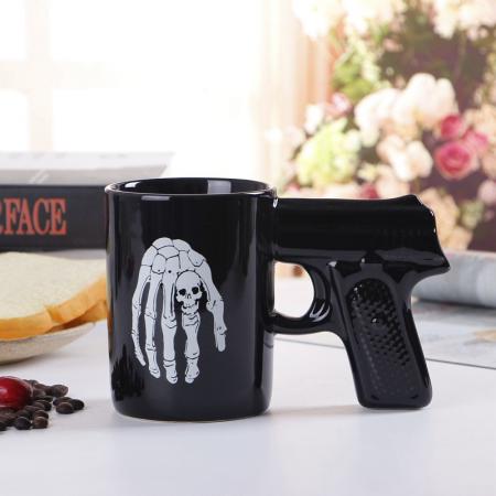 2019 nova pistola aderência xícaras de café caneca caneca arma engraçada xícara de chá de leite escritório criativo caneca de café em cerâmica drinkware 