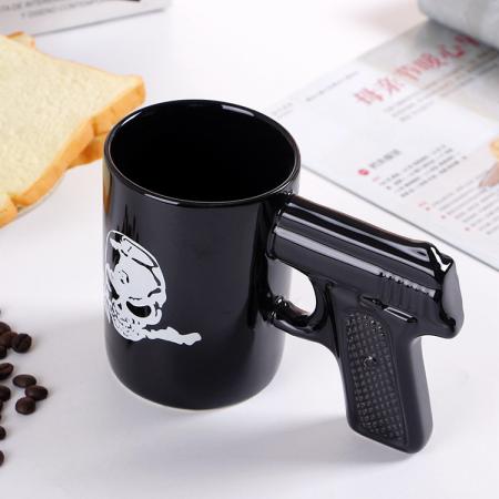 2019 nova pistola aderência xícaras de café caneca caneca arma engraçada xícara de chá de leite escritório criativo caneca de café em cerâmica drinkware 