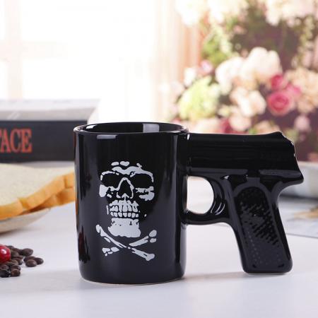 2019 nova pistola aderência xícaras de café caneca caneca arma engraçada xícara de chá de leite escritório criativo caneca de café em cerâmica drinkware 