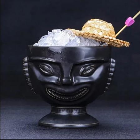 diskon bar de cocktails retrô havaí tiki totem caneca gelas - 