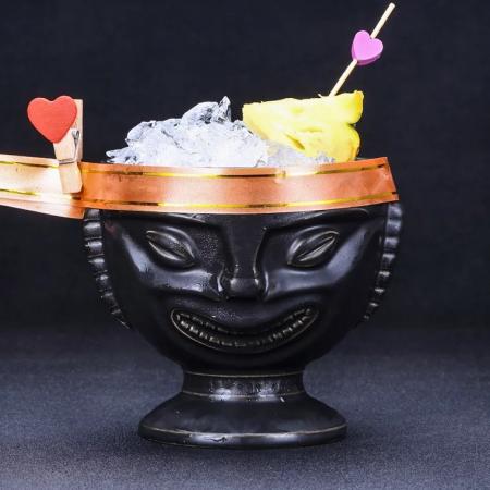 diskon bar de cocktails retrô havaí tiki totem caneca gelas - 