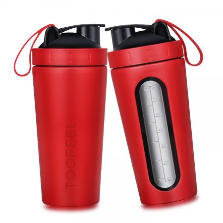 Proteína em pó de aço inoxidável 304 copo de mistura fitness sports bottle 