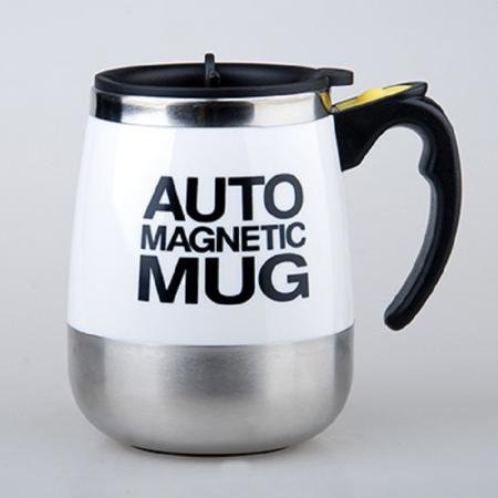 Copo de agitação magnético automático de aço inoxidável 304, copo de café rotativo magnético, copo de leite em pó, logotipo personalizável 