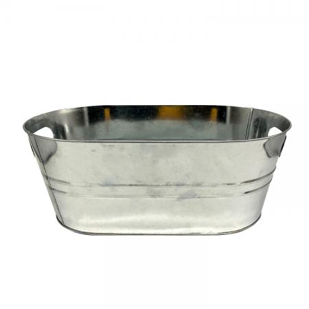 Balde de gelo oval galvanizado em ferro 10l 