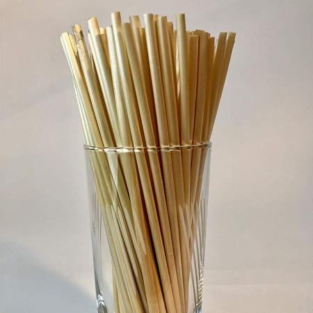 kit de utensílios de bambu para crianças e palha de vidro de 6 "- ecológico- 